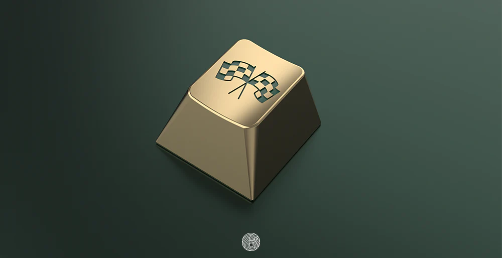GMK British Racing MONOKEI Flag Brass Keycap