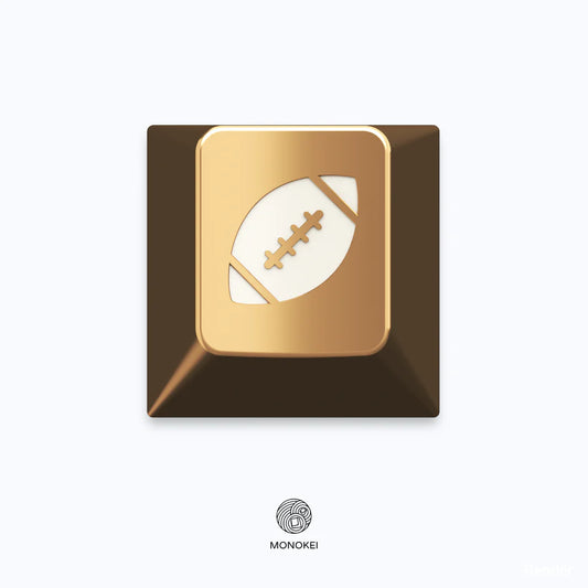 GMK Rudy R2 MONOKEI Gold Brass Football Keycap