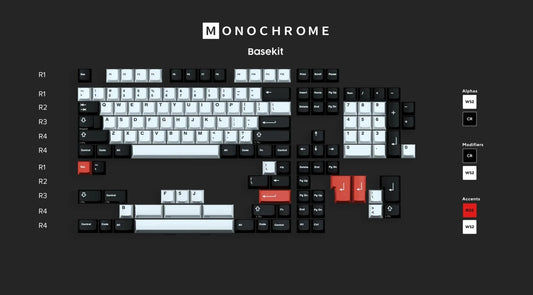GMK Monochrome R2 Base Keycap Set